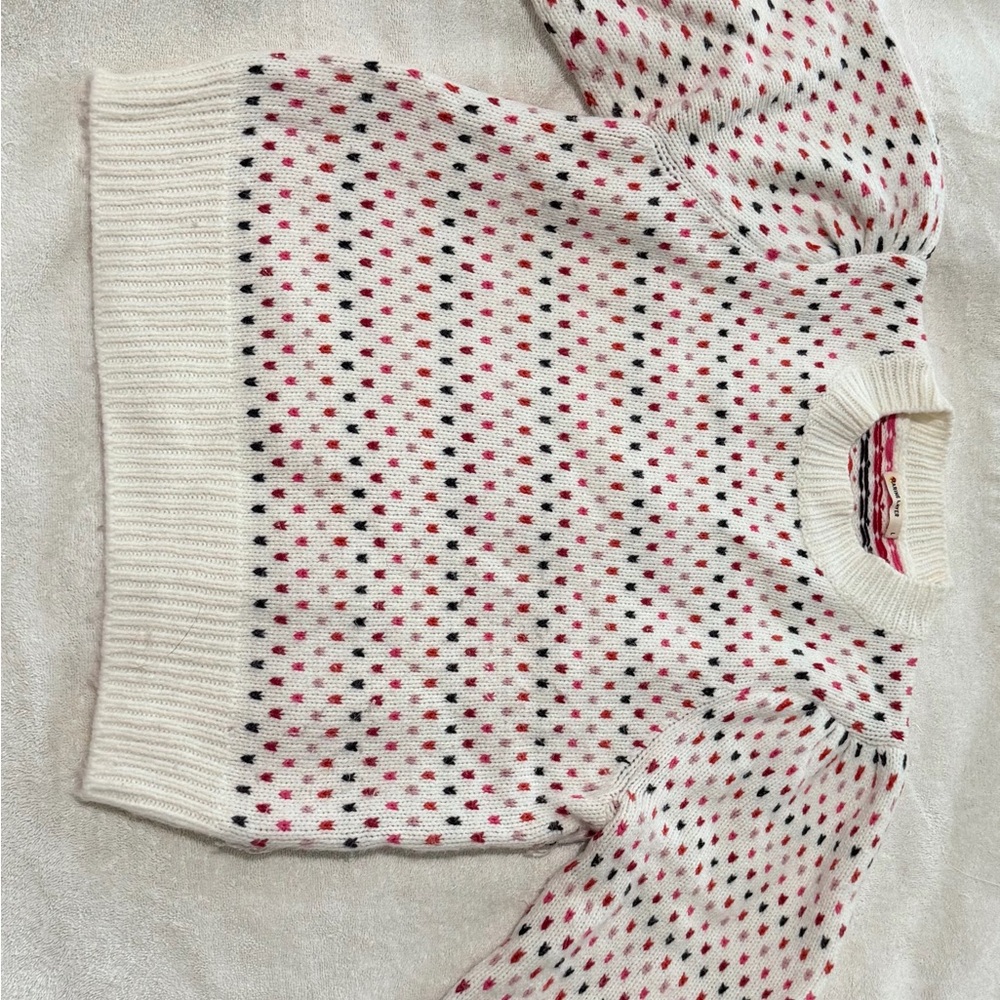 Marine Layer Polka Dot Sweater - Cream, Red, Black